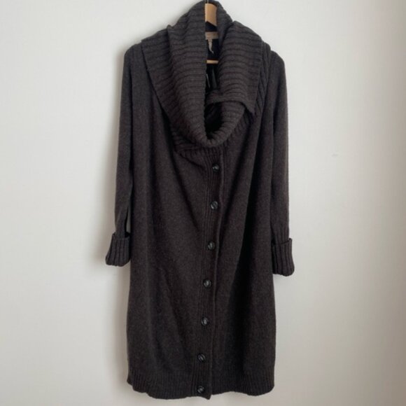 NWT BCBG MaxAzria Sweater Cardigan Coat Long Line Wool Alpaca Blend Size M/L - Picture 1 of 15